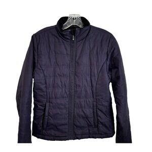 L.L. Bean Cozy Lightweight Puffer Zip Up Insulated Jacket Womens M Medium Purple